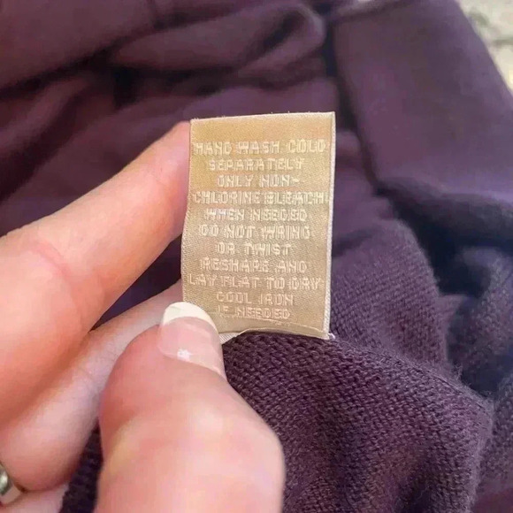 Joan Vass Long Sleeve Tunic Sweater Scoop Neck size S - Picture 5 of 5